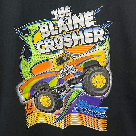 Blaine Window Hardware Inc. The Blaine Crusher Monster jam Truck Graphic T-shirt - Picture 2 of 6